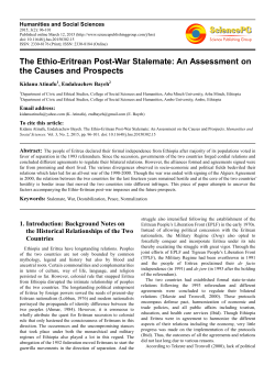 The Ethio-Eritrean Post-War Stalemate