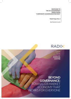 beyond governance: towards a market economy that works