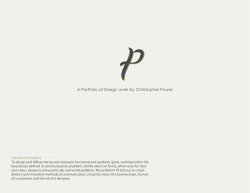 A Portfolio of Design work by Christopher Power