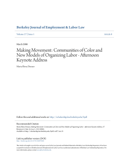 Making Movement: Communities of Color and New Models of