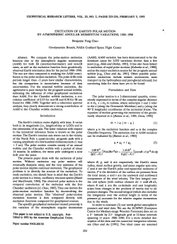 Excitation of Earth`s polar motion by atmospheric angular