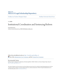 Institutional Coordination and Sentencing Reform