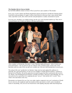 The Outsiders Review from an Insider By