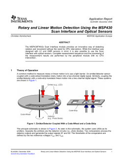 Rotary/Linear Motion Detection Using the