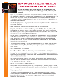 tips on presenting a killer ignite talk