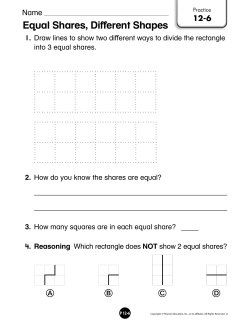 Equal Shares, Different Shapes
