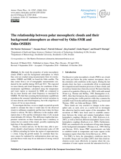 The relationship between polar mesospheric clouds and their