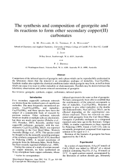 The synthesis and composition of georgeite and its