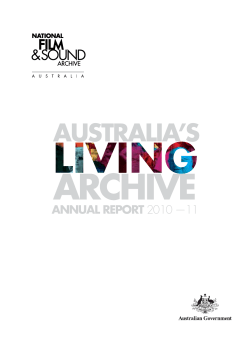 10-11 Annual Report - National Film and Sound Archive