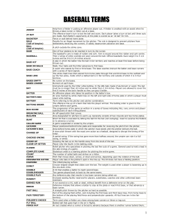 BASEBALL TERMS