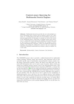 Context-aware Querying for Multimodal Search Engines