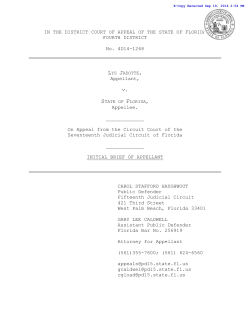 Initial Brief - Fourth District Court of Appeal