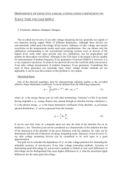 DEPENDENCE OF EFFECTIVE LINEAR ATTENUATION