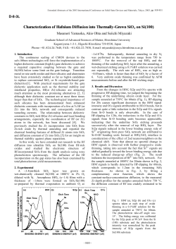 Characterization of Hafnium Diffusion into Thermally
