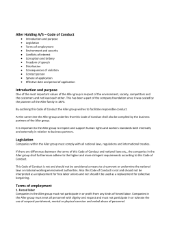 Aller Code of Conduct 17 12 2012 UK