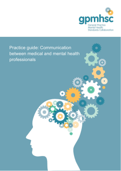 Practice Guide: Communication between medical and