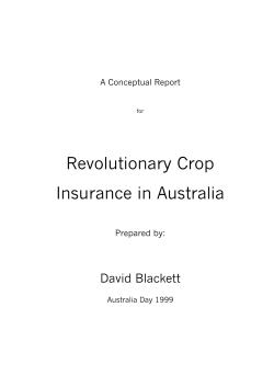 Multi-peril Crop Insurance