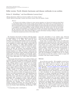 Killer storms: North Atlantic hurricanes and disease