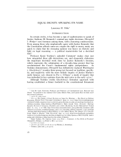 equal dignity: speaking its name