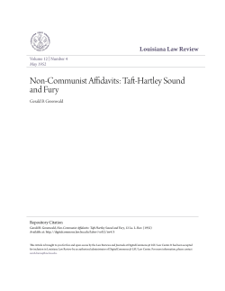 Non-Communist Affidavits: Taft