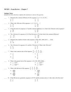 MCR3U - Exam Review &ndash; Chapter 7