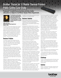 Brother™ PocketJet® 6 Mobile Thermal Printers Public Safety Case