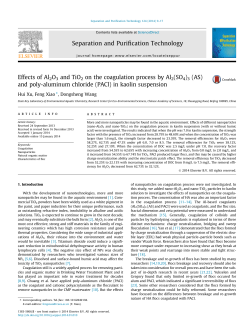Effects of Al2O3 and TiO2 on the coagulation process by Al2(SO4)3