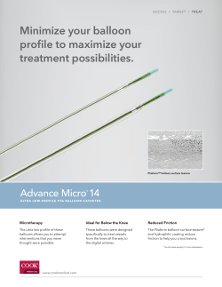 Minimize your balloon profile to maximize your