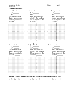7. 3x – 2y 9x – 3y > 6 9. 4x – y > 1