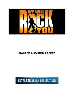 Galileo Audition Material - Royal Caribbean Productions