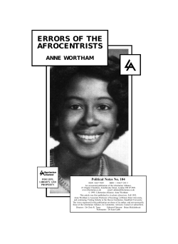 errors of the afrocentrists