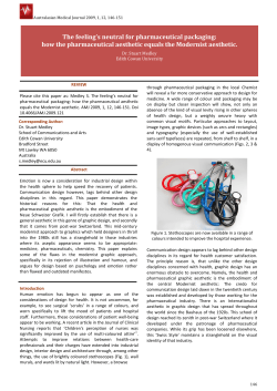 how the pharmaceutical aesthetic equals the Modernist aesthetic.