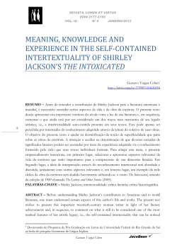 meaning, knowledge and experience in the self