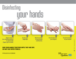 Disinfecting your hands