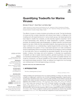Quantifying Tradeoffs for Marine Viruses