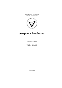 Anaphora Resolution