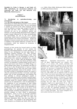 Chapter 7: Speleothems