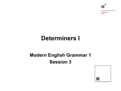 Modern English Grammar - Starting Page SS_2017