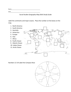Social Studies Geography-Map Skills Study Guide Label the