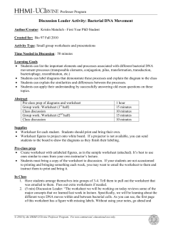 Label Bacterial Transfer Figures - UCI Biology Education Research