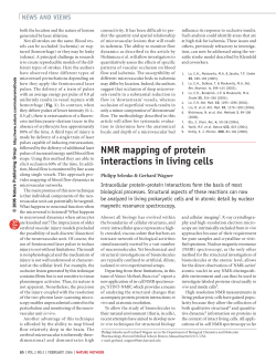 NMR mapping of protein interactions in living cells
