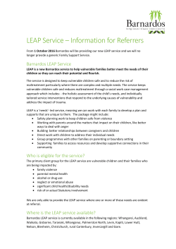 LEAP Service - Information for referrers