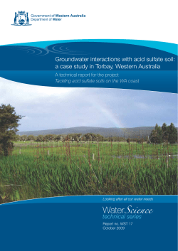 Groundwater interactions with acid sulfate soil: a case study in