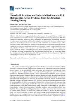 Household Structure and Suburbia Residence in U.S. Metropolitan