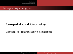 Lecture 4: Triangulating a polygon