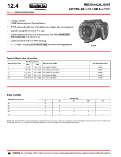 mechanical joint tapping sleeve for ac pipe