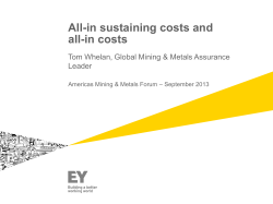 All-in sustaining costs and all-in costs