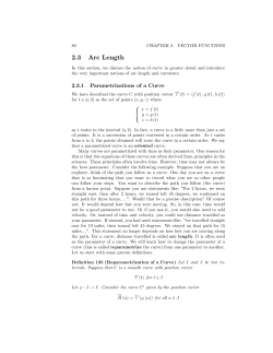 notes on arc length