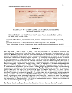 the effects of resistance and aerobic exercise sequence on energy