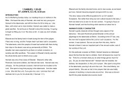 1 SAMUEL 1:20-28 ST JOHN`S, 6.3.16, 9.30 am